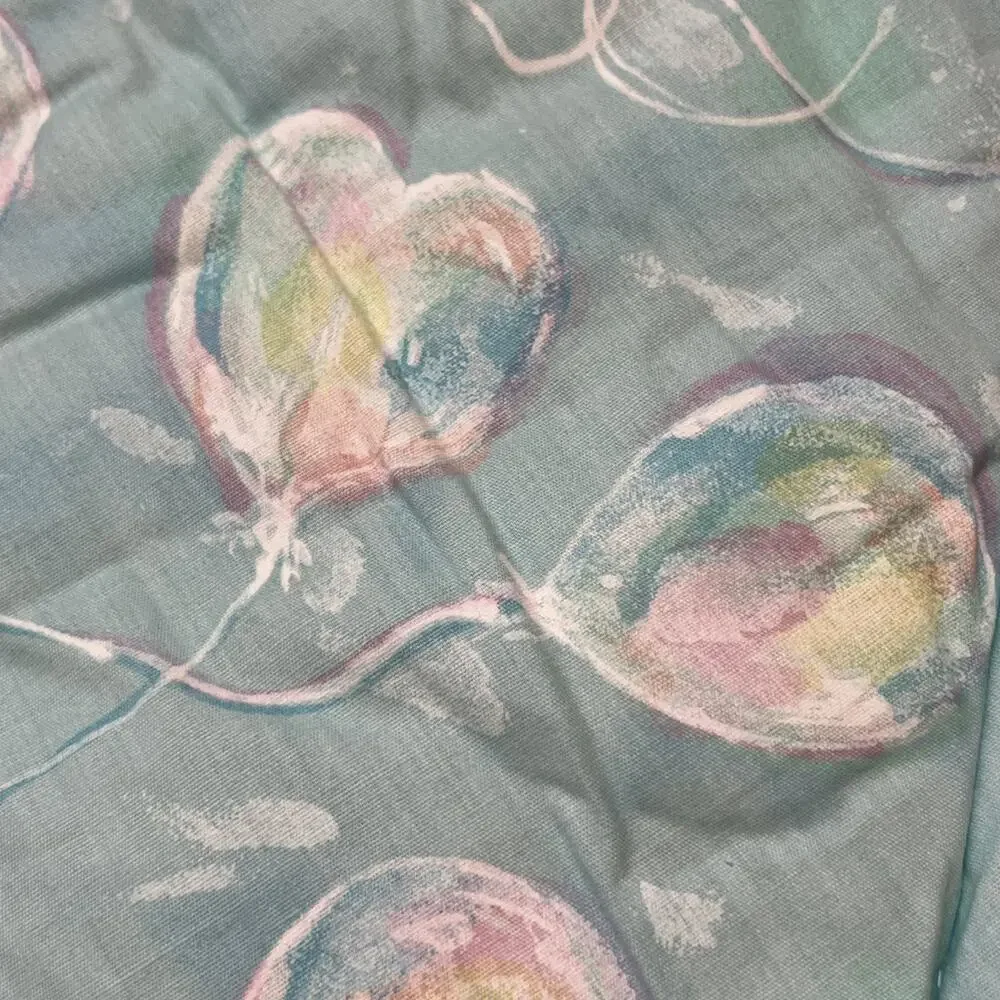 Judi’s Vintage Baby Girl Quilt Blanket Ruffles Balloons 80s 90s Cottagecore USA